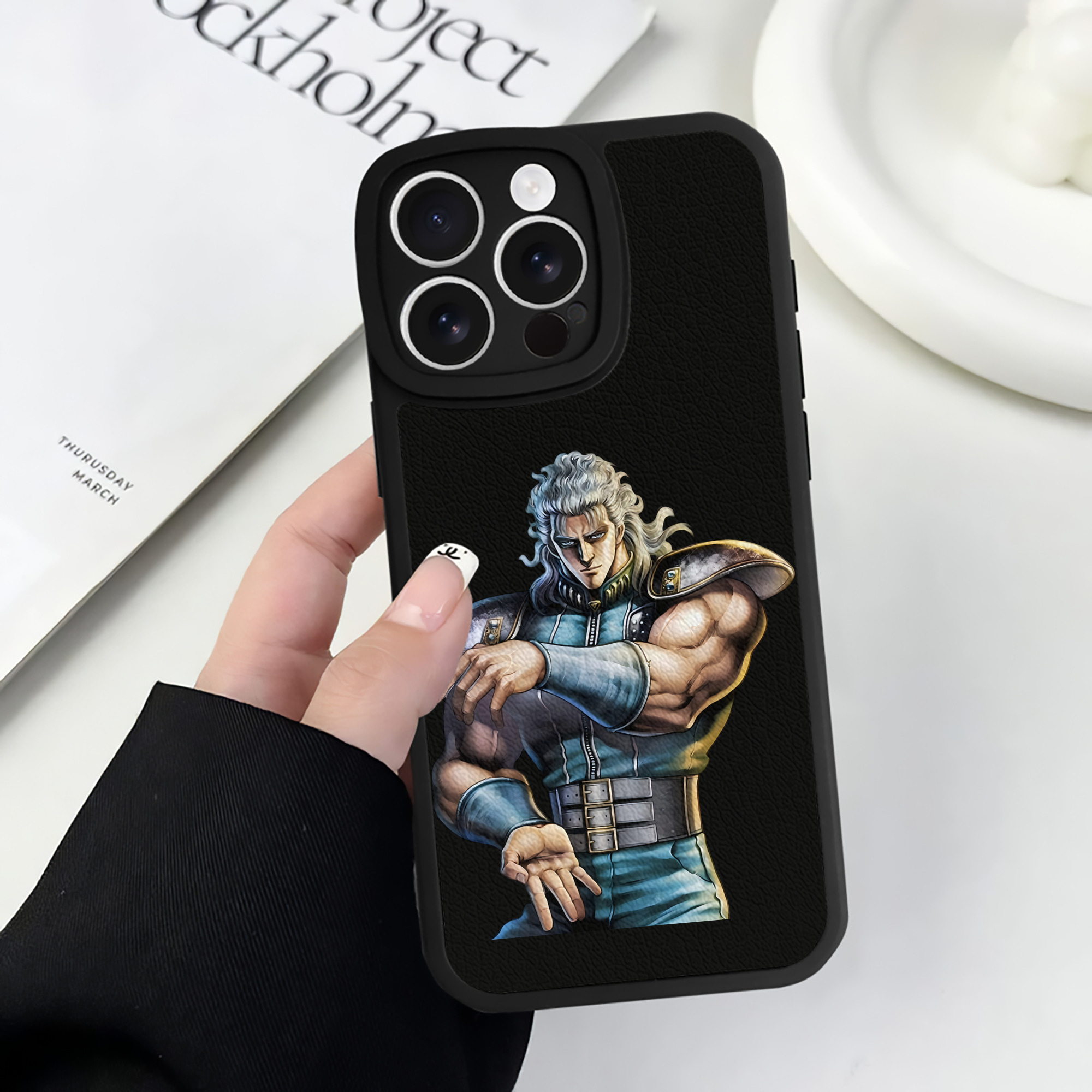 （画像用） 北斗の拳 Fist of the North Star 【iPhone 16シリーズ対応】シリコンスマホケース（レザー調） 材質：シリコン